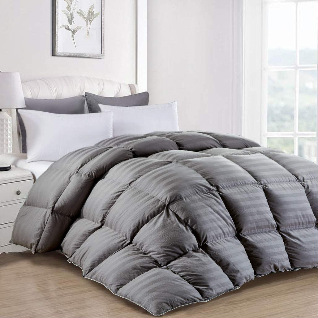 Black feather down comforter best sale